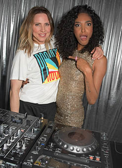 LONDON, ENGLAND  - APRIL 30:  Melanie C and Jourdan Dunn attend a party hosted by Jourdan Dunn to celebrate Maybelline being named the NO 1 Mascara brand in the UK on April 30, 2019 in London, England    Pic Credit: Dave Benett  